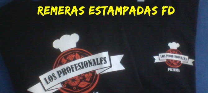 Remeras estampadas para la Pizzería Los Profesionales Remeras estampadas para la Pizzería Los Profesionales