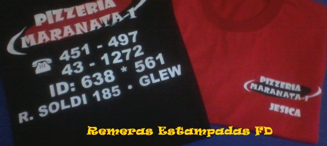 Remeras Estampadas para Pizzería «Maranata» Remeras Estampadas para Pizzería «Maranata»