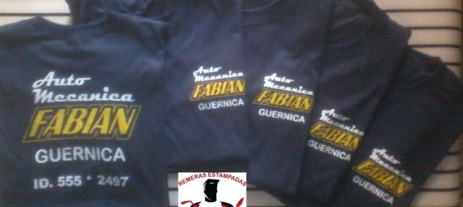 Remeras Estampadas para «Auto Mecánica Fabián» Remeras Estampadas para «Auto Mecánica Fabián»