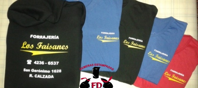 Remeras y Camperas Estampadas para Forrajería «Los Faisanes»