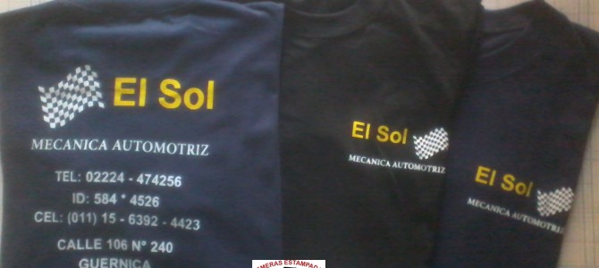 Remeras y Buzos Estampados para «El Sol – Mecánica Automotriz» Remeras y Buzos Estampados para «El Sol – Mecánica Automotriz»