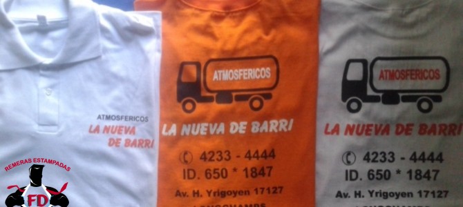 Remeras y Chombas Estampadas para Atmosféricos «La Nueva de Barri»