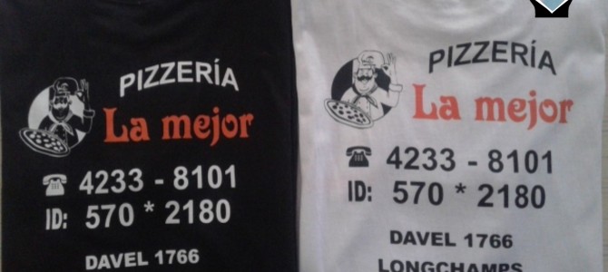 Remeras Estampadas para Pizzería «La Mejor» Remeras Estampadas para Pizzería «La Mejor»