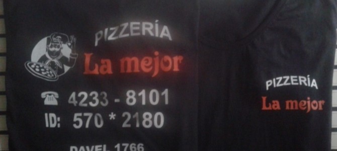 Remeras Estampadas para Pizzería «La Mejor»