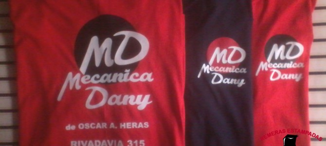 Remeras Estampadas para el taller automotriz «Mecánica Dany» Remeras Estampadas para el taller automotriz «Mecánica Dany»