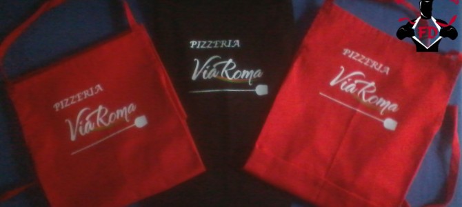Remeras y Delantales Estampados para Pizzería «Vía Roma»