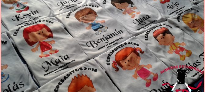 Remeras Egresaditos sublimadas