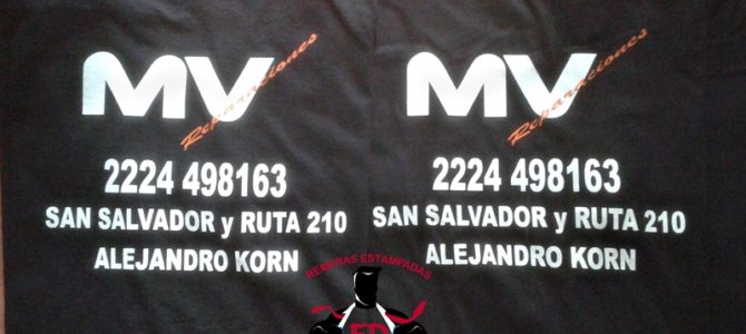 Remeras estampadas para MV reparaciones Remeras estampadas para MV reparaciones
